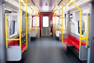 Photo of insdie of red line car