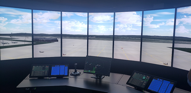 image of air traffic control simulator