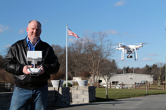 photo of David Price flying drone