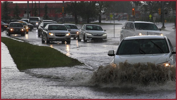 image of flooded road