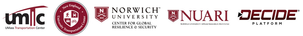 UMTC, NEUTC, Norwich University, NUARI, DECIDE logos