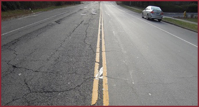 image of good and bad pavement