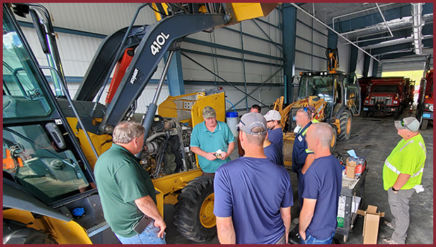 Backhoe maintenance image from class