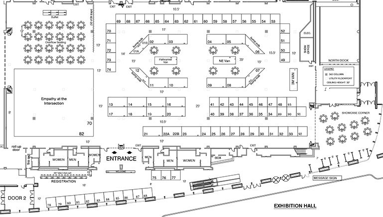 map of exhibit hall