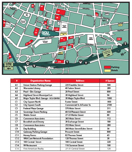 worcester parking map