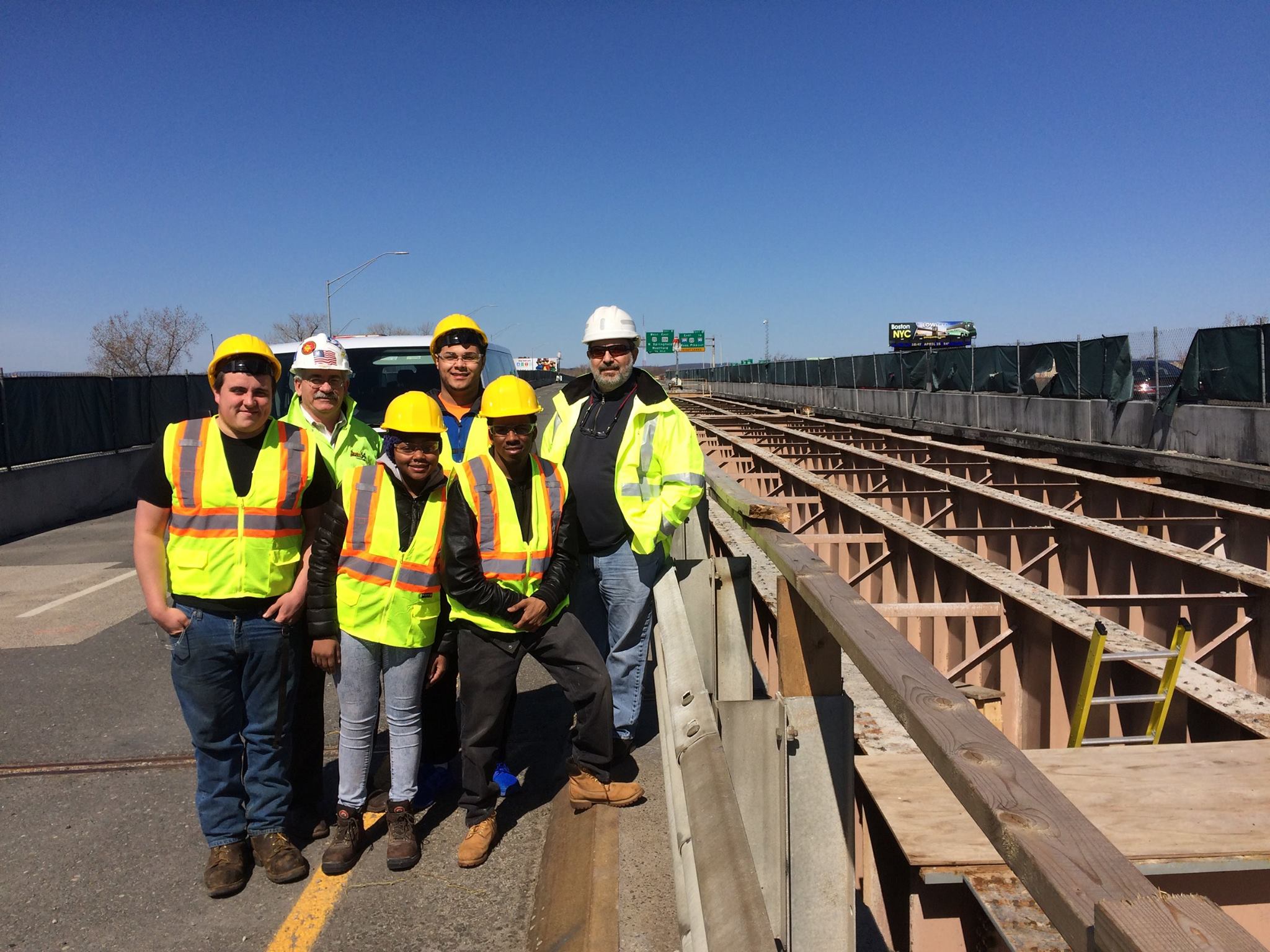 Image of students at construction site