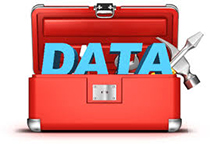 Image of the word Data in a toolbox